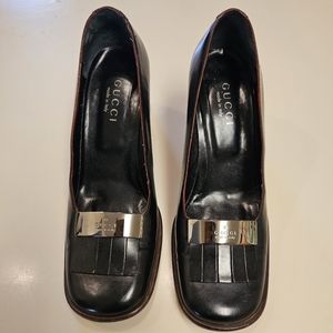 Authentic Gucci Genuine Leather Loafer Heel